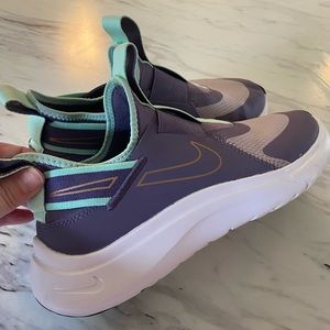Purple Nike Flex runner shoe